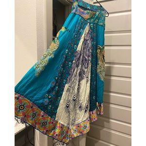 PAKISTANI/INDIAN dress Peacock flare dress and dupatta